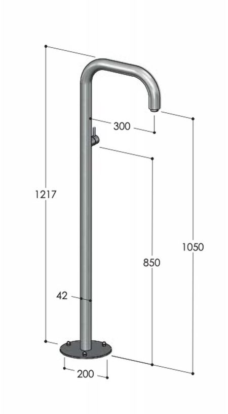 Colonne pour lavabo avec mitigeur - Boss B40L.M - Fontealta