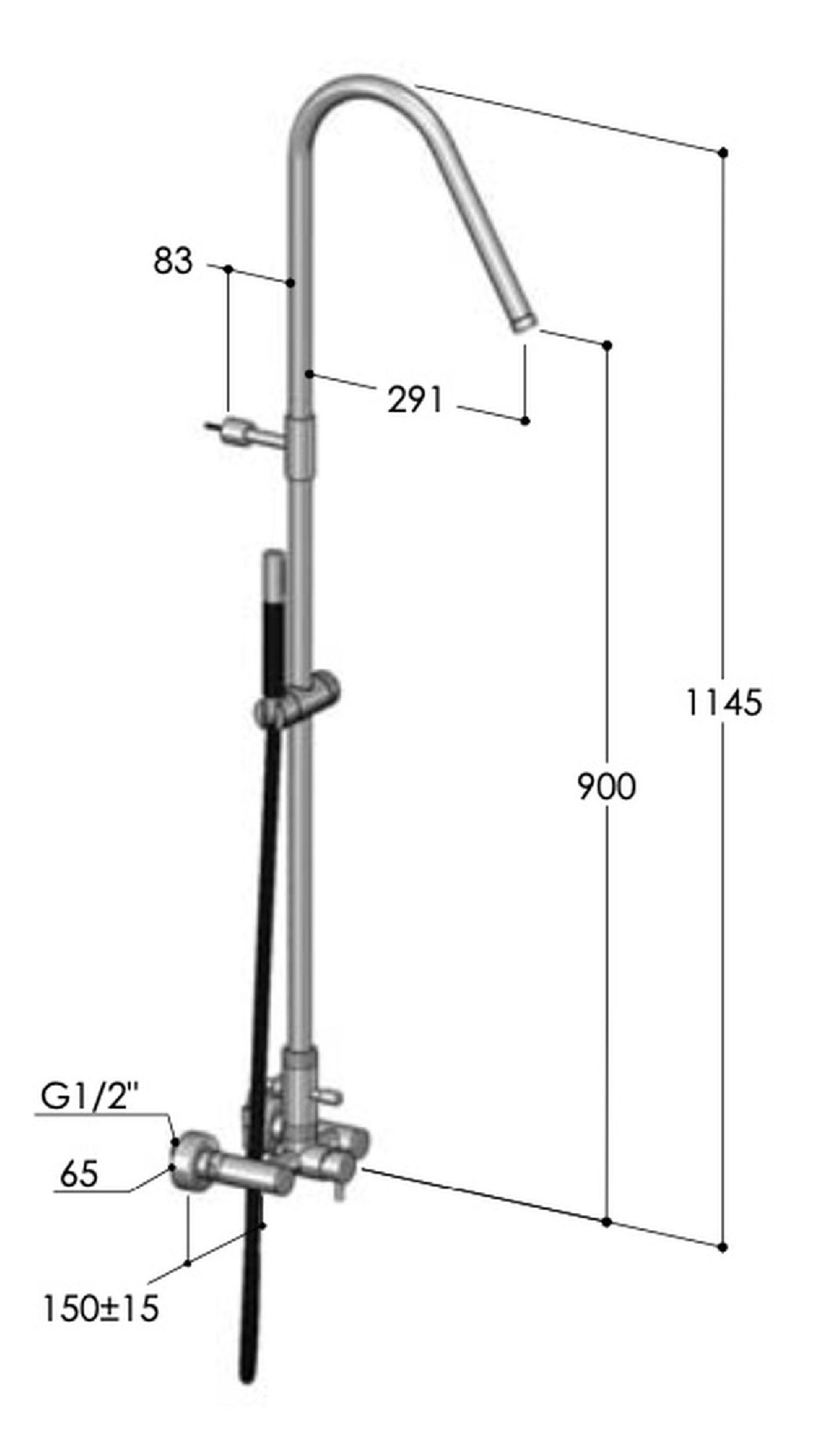 Douche extérieure inox Twiggy W883.E de Fontealta