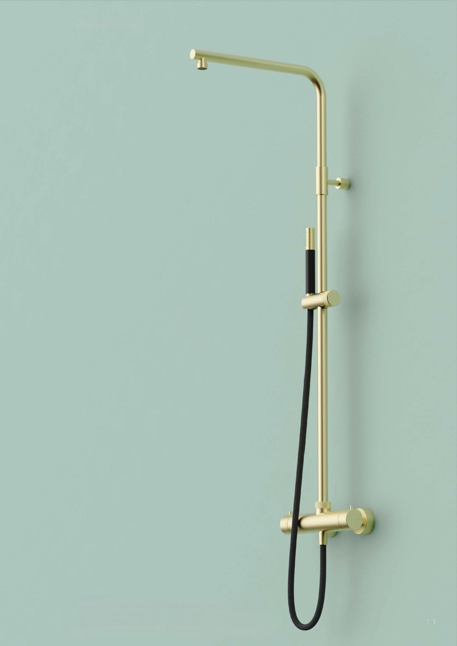 douche extérieure murale en inox W775.E avec douchette de Fontealta