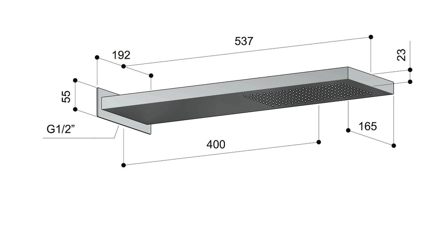 bras de douche de piscine en inox SA150.S de Fontealta