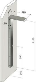 Douche extérieure murale inox - In & Out - P22 - Fontealta