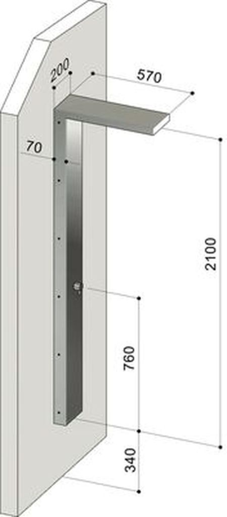 Douche extérieure murale inox - In & Out - P22 - Fontealta