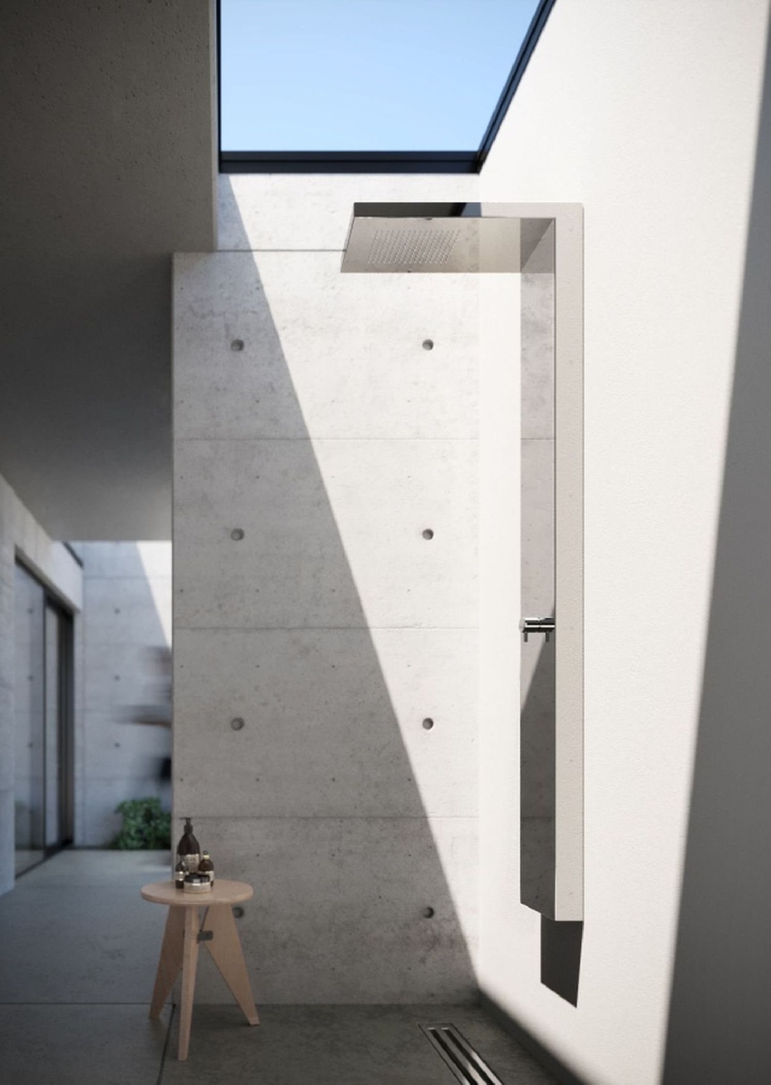 Douche extérieure murale en inox In & Out P22 de Fontealta