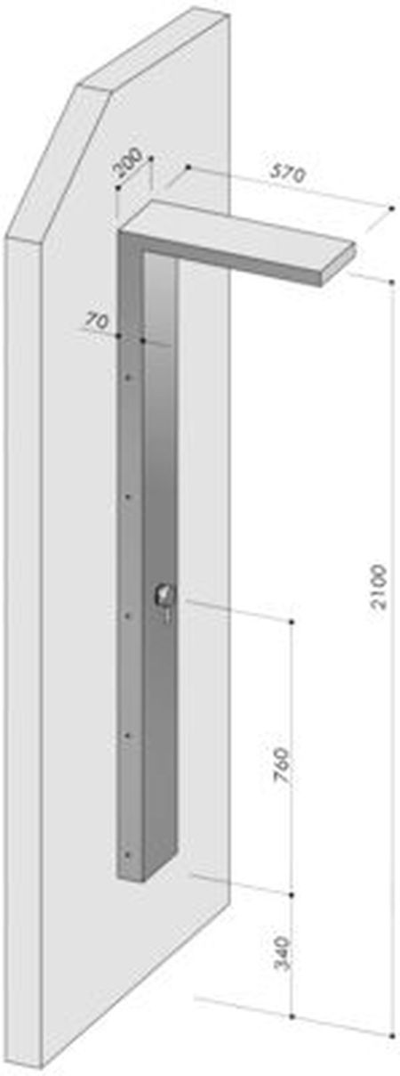 Douche extérieure murale inox - In & Out - P22M - Fontealta