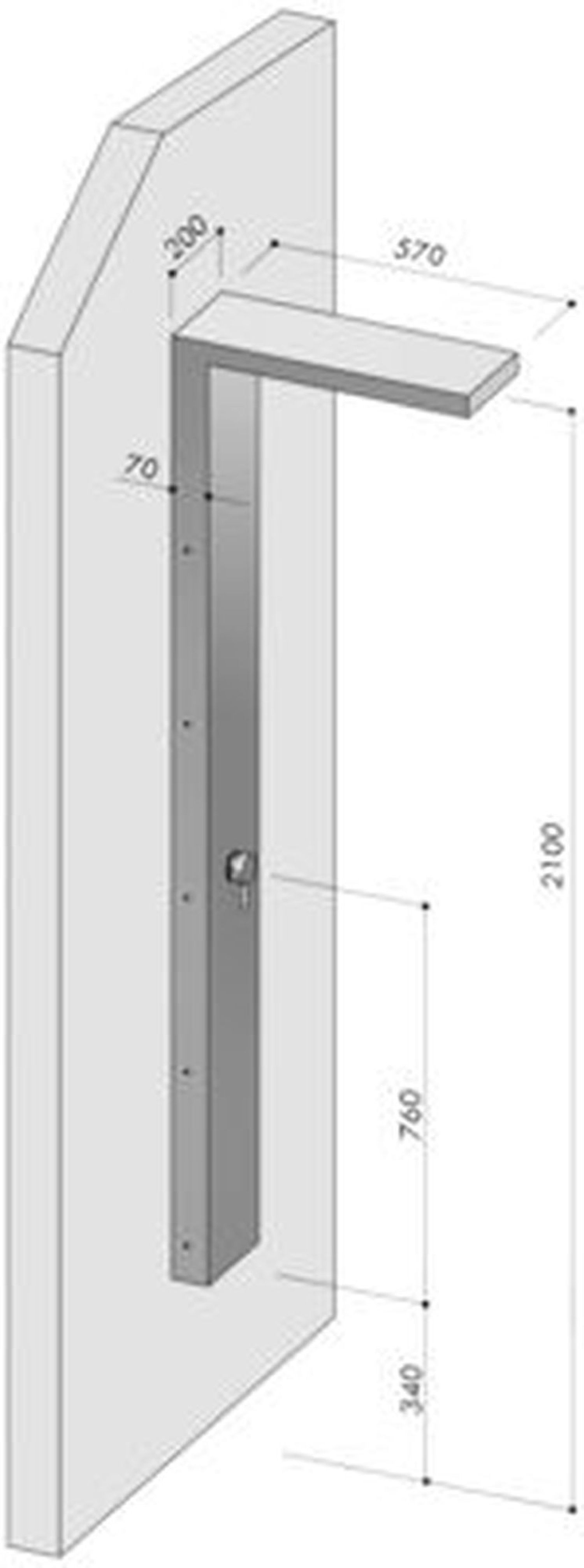 Douche extérieure murale en inox In & Out P22M de Fontealta