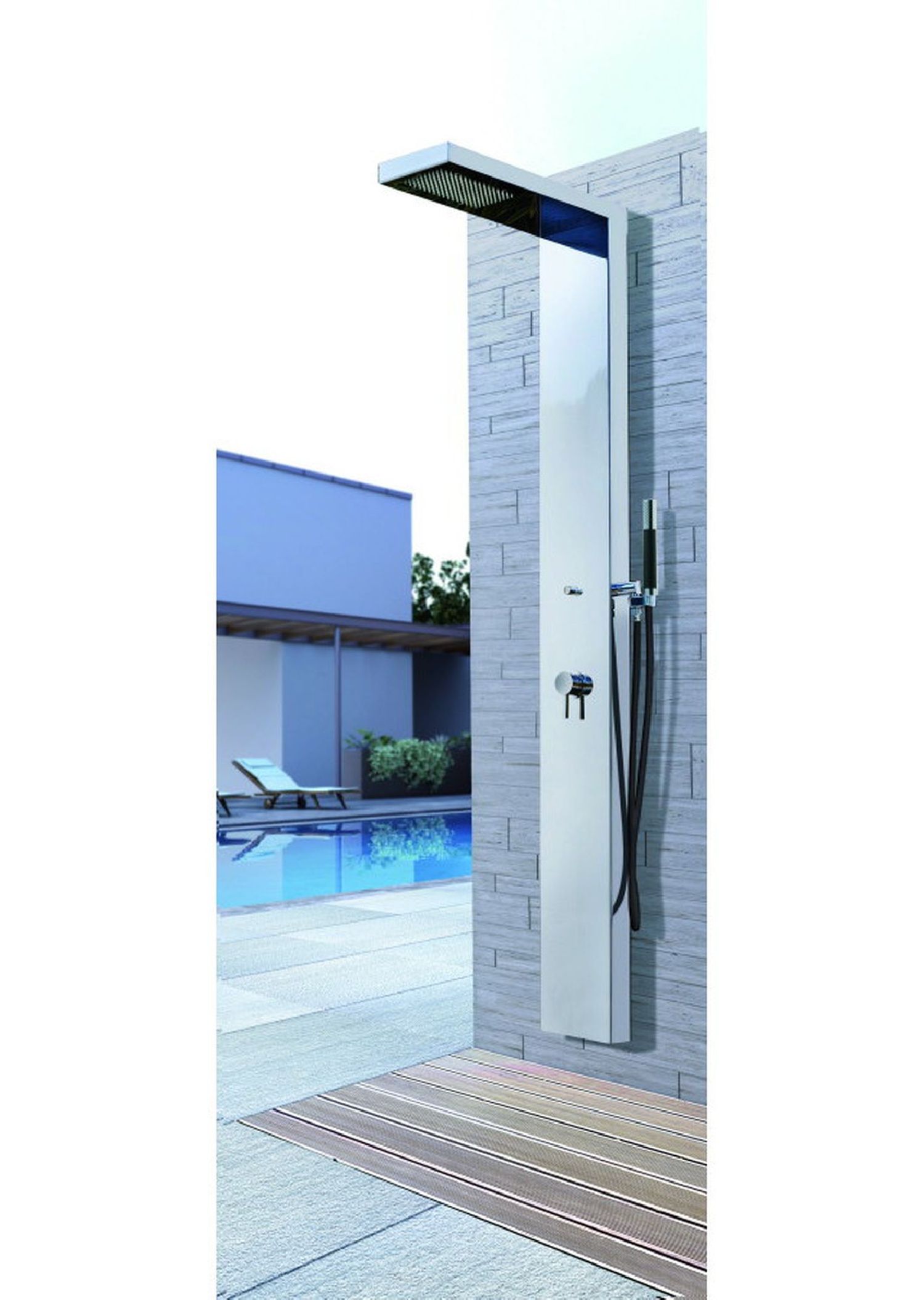 Douche extérieure murale en inox In & Out P22ME de Fontealta