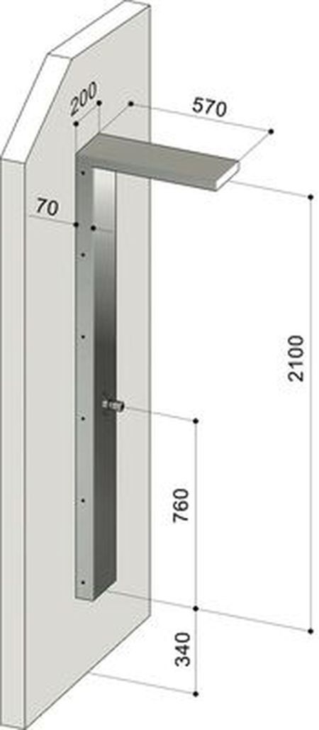 Douche extérieure murale inox - In & Out - P22.AST - Fontealta