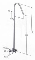 Douche extérieure inox - Twiggy W883 - Fontealta