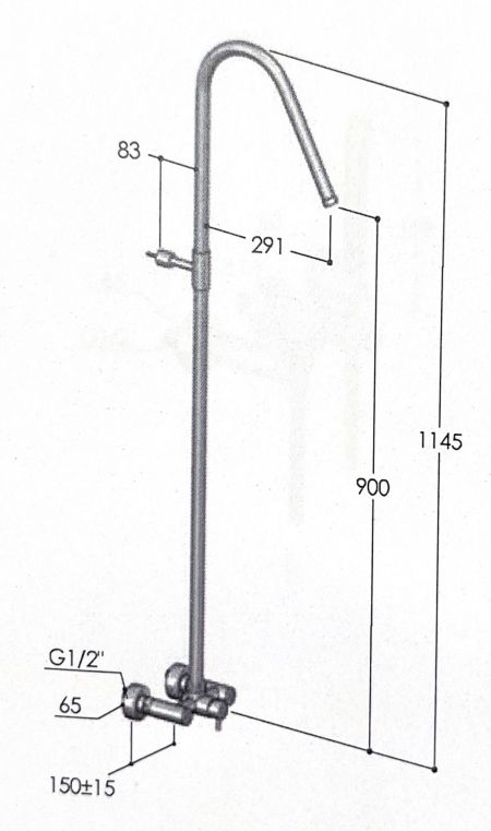 Douche extérieure inox - Twiggy W883 - Fontealta