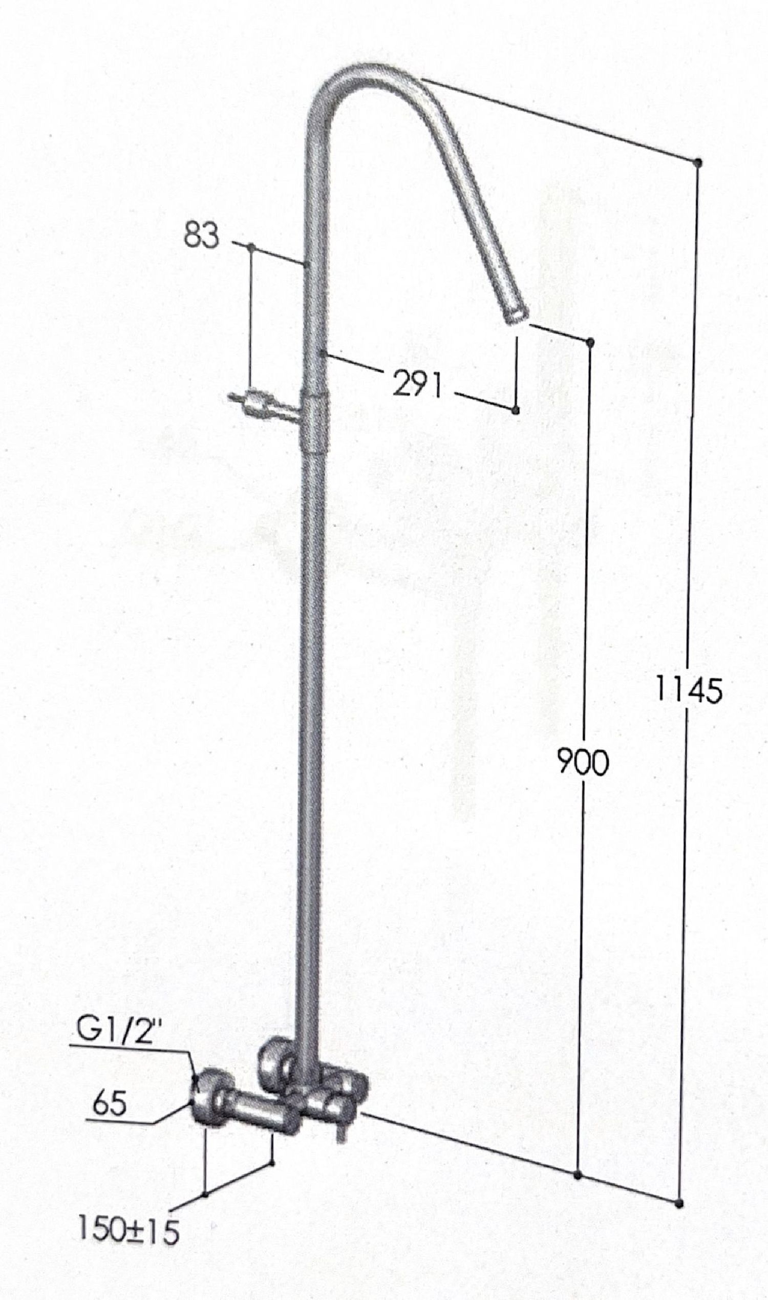 Douche extérieure inox Twiggy W883 de Fontealta