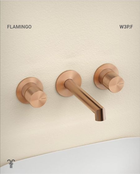 Melangeur de lavabo à encastrer en inox Flamingo W3PF de fontealta