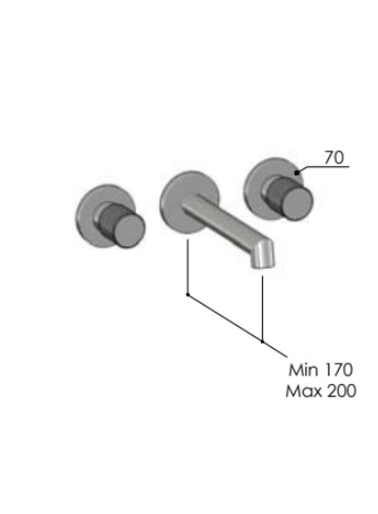 Melangeur de lavabo à encastrer en inox Flamingo W3PF de fontealta