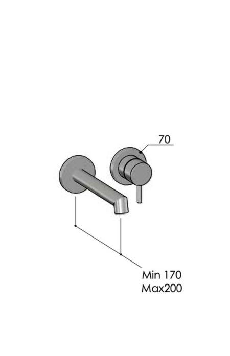 Mitigeur de vasque encastrable en inox  Flamingo - W2MP.2.F - Fontealta