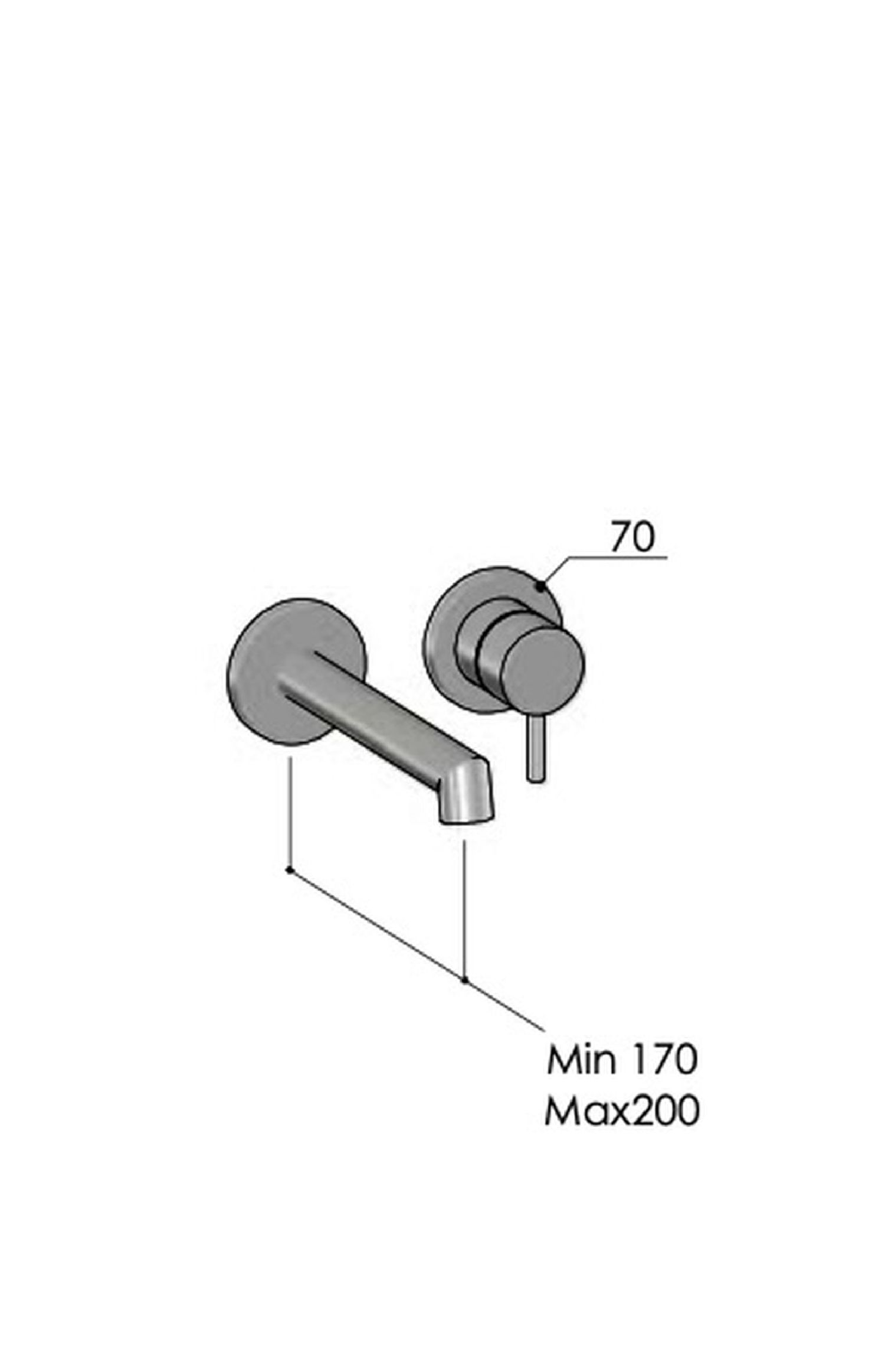 Mitigeur de vasque à encastrer en inox Flamingo W2MP.2.F de fontealta