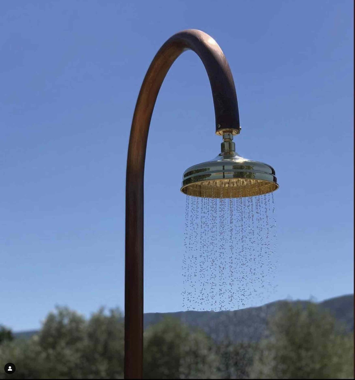 Douche extérieure en cuivre avec mitigeur et douchette - Origo C5OR.ME