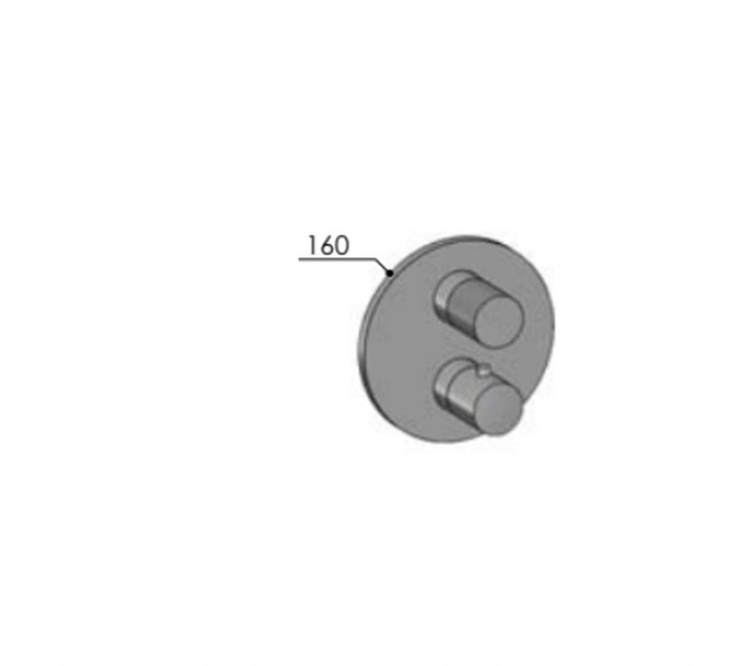 Mitigeur thermostatique de douche inox TC1.Y