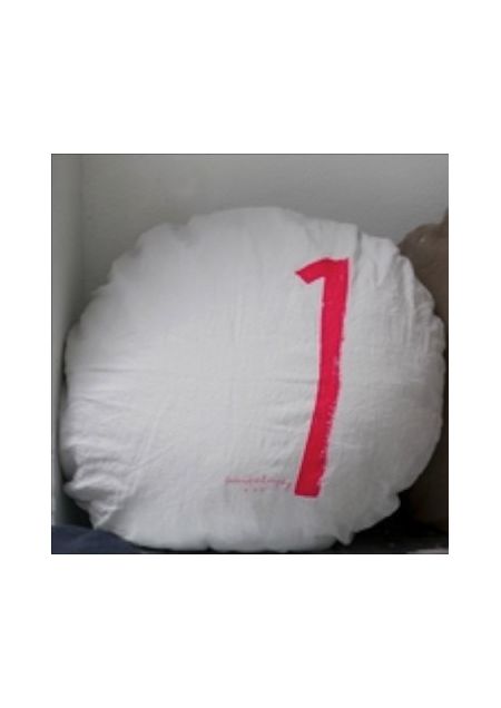 Coussin rond en lin Shining Plume 65 cm - Bed and Philosophy