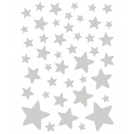 Stickers muraux étoiles argentées - Lilipinso